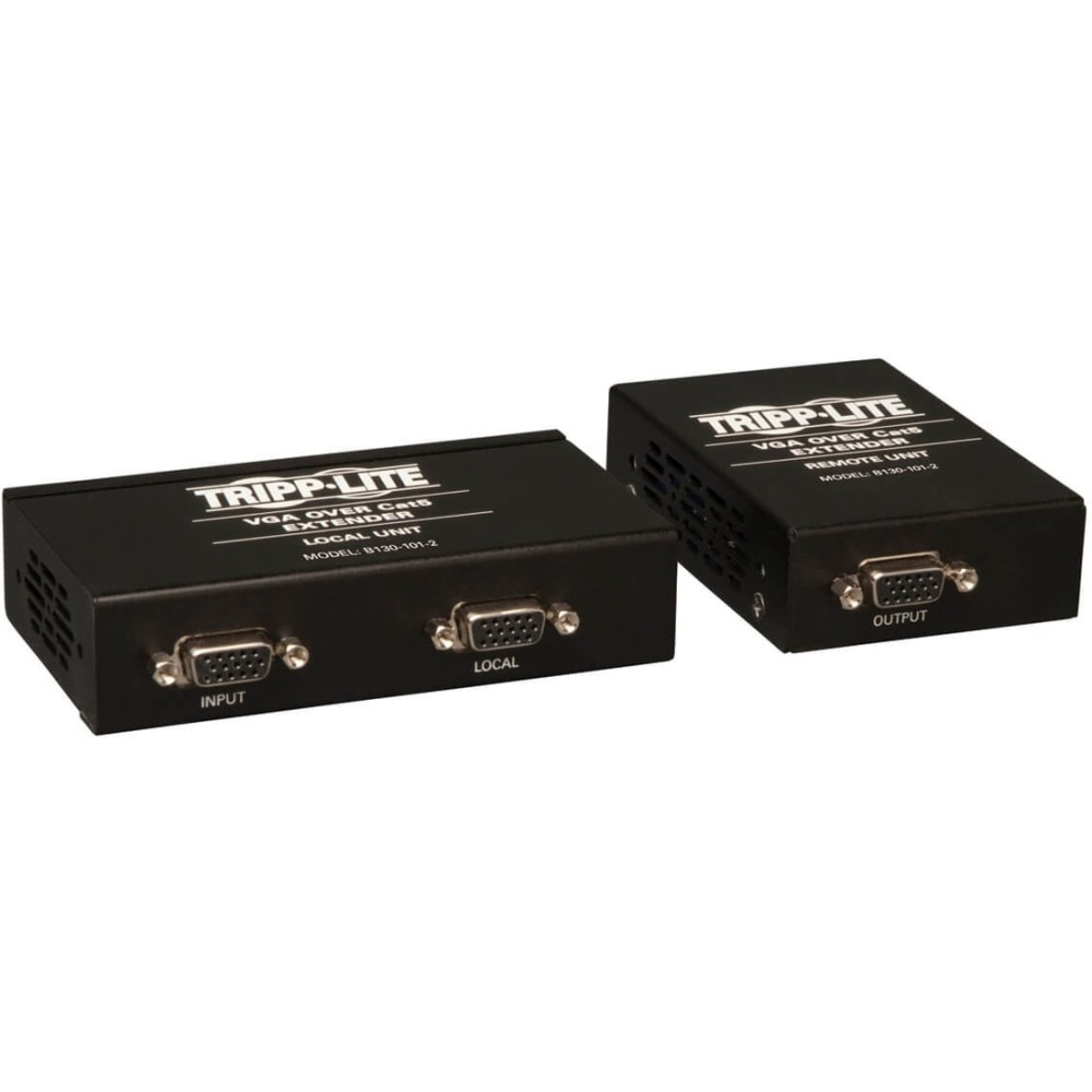 Tripp Lite VGA over Cat5/Cat6 Video Extender Kit Transmitter/Receiver EDID 1000ft - 1 Input Device - 2 Output Device - B1301012 MPN:B130-101-2