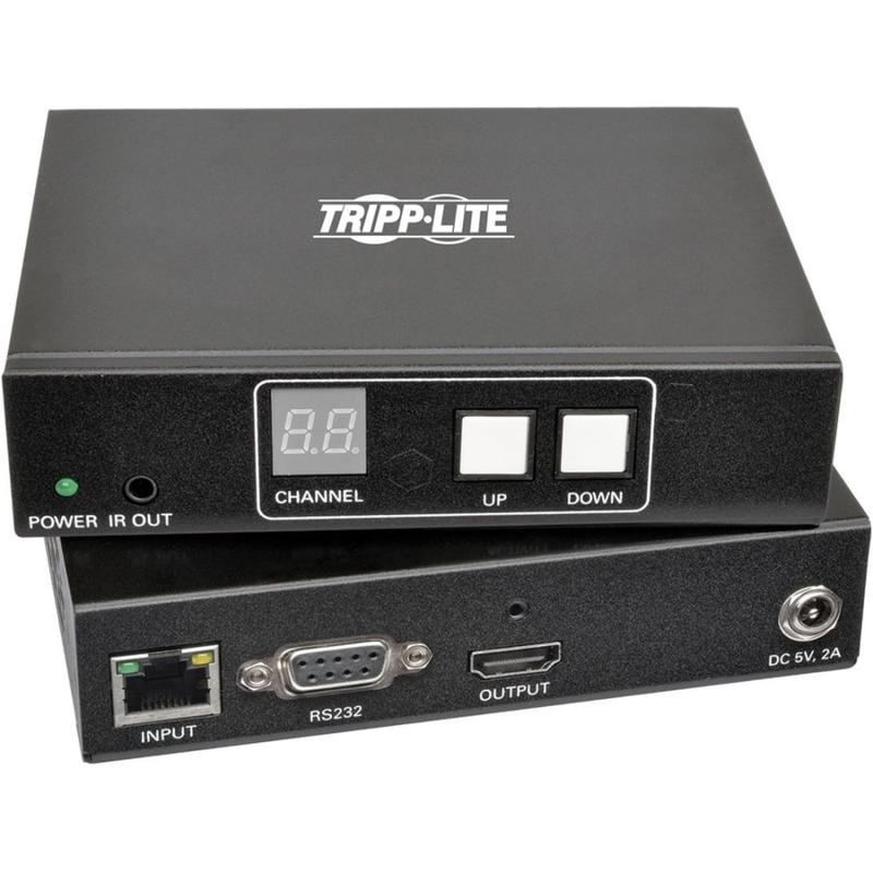 Tripp Lite HDMI / DVI Over IP Transmitter & Receiver Kit w/ RS-232 200M 1080p - 1 Input Device - 1 Output Device - 656 ft Range - 2 x Network (RJ-45) - 1 x HDMI In - 2 x HDMI Out - Serial Port - Full HD - 1920 x 1080 - Twisted Pair - Category 6 MPN:B160-1