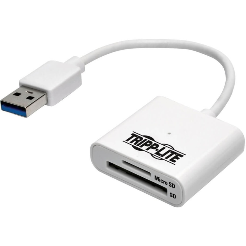 Eaton Tripp Lite Series USB 3.0 SuperSpeed SD/Micro SD Memory Card Media Reader with Built-In Cable, 6 in - U35206NSD MPN:U352-06N-SD