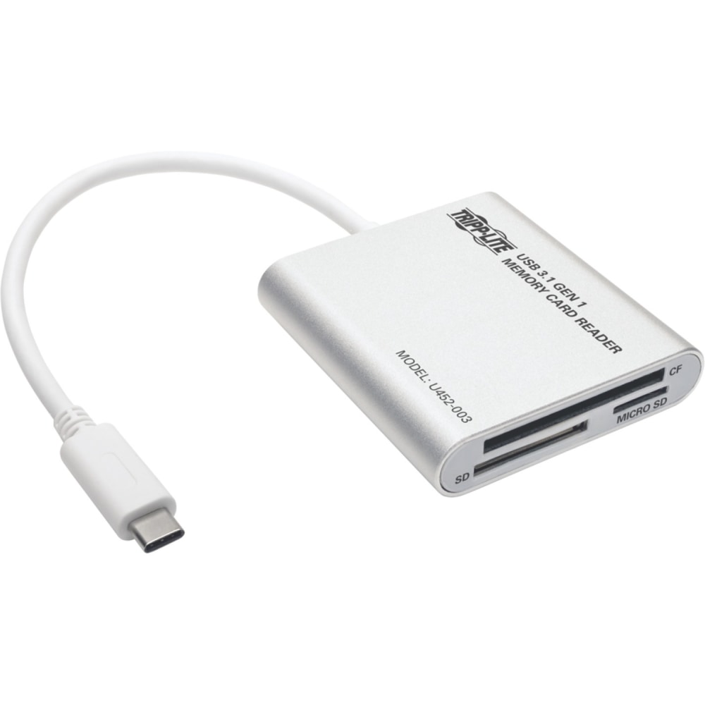 Tripp Lite USB 3.1 Gen 1 USB-C Multi-Drive Smart-Card Flash-Memory Media Reader/Writer Thunderbolt 3 Compatible MPN:U452-003