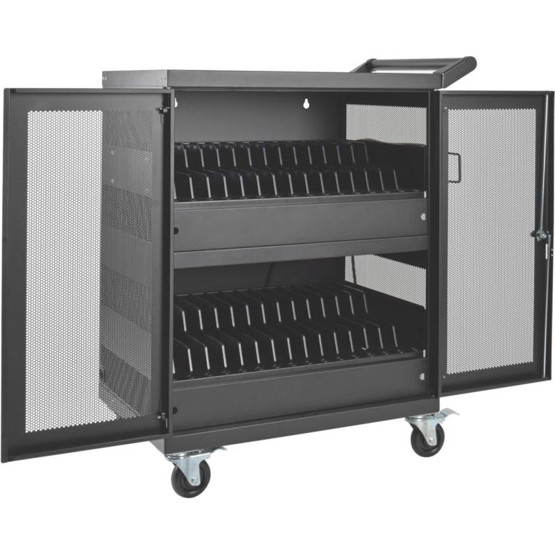 Eaton Tripp Lite Series Multi-Device Charging Cart, 32 AC Outlets, Chromebooks and Laptops, Wall-Mount Option, Black, CSC32AC MPN:CSC32AC