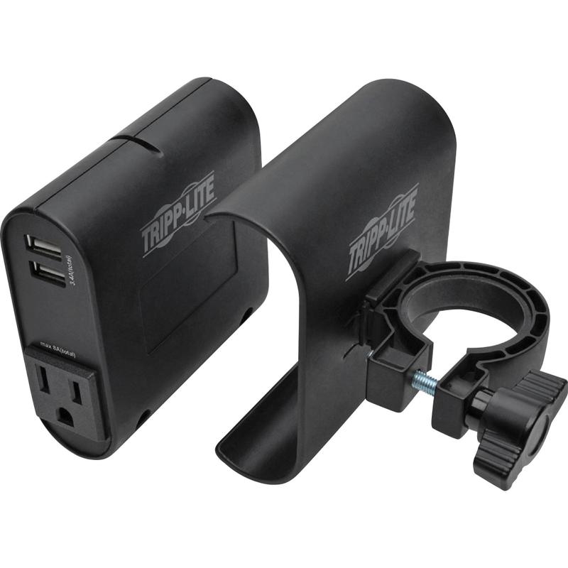 Tripp Lite by Eaton AC/USB Charging Clip for Display Mounts w/ 2 USB Ports & 2 5-15R - 4 x Power Receptacles - 120 V AC / 8 A Pole Mountable MPN:DMACUSB