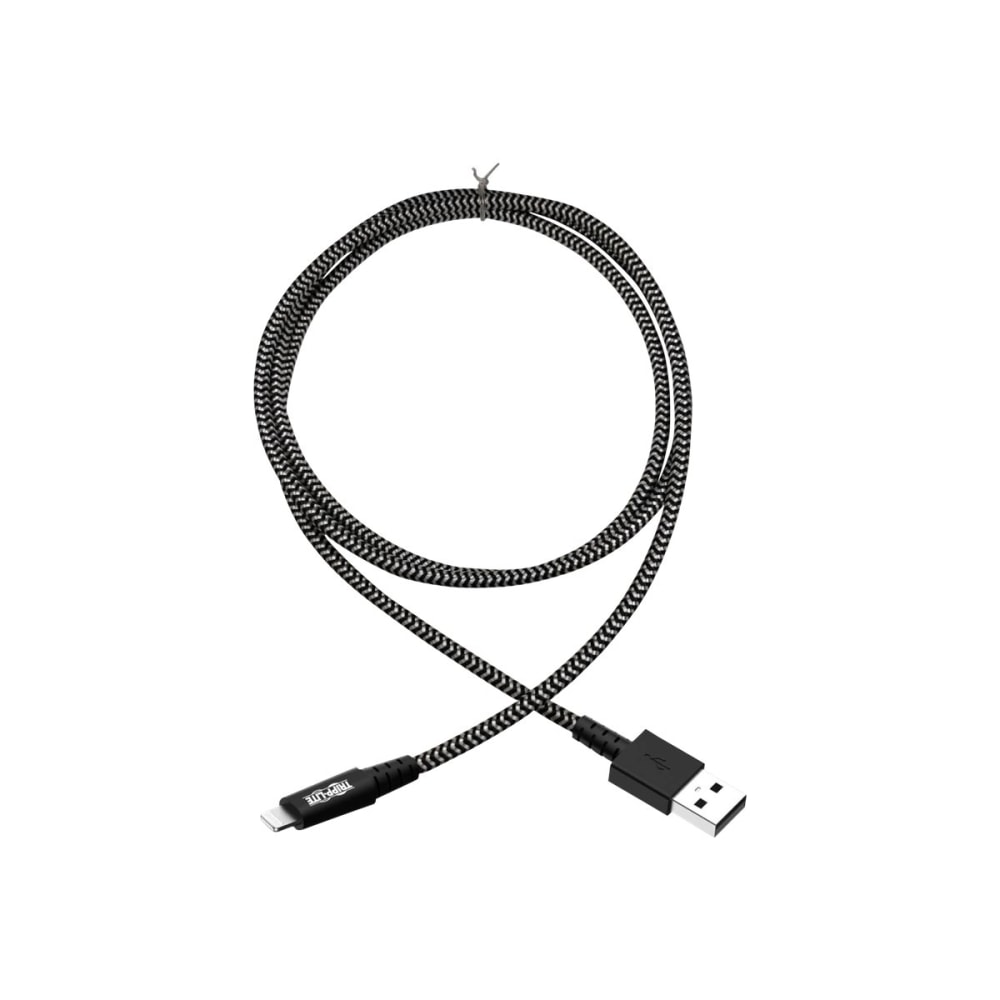 Tripp Lite Heavy Duty Lightning to USB Charging Cable Sync/Charge Apple iPhone iPad 3ft 3ft - 1x Lightning Male Proprietary Connector - M100003HD MPN:M100-003-HD