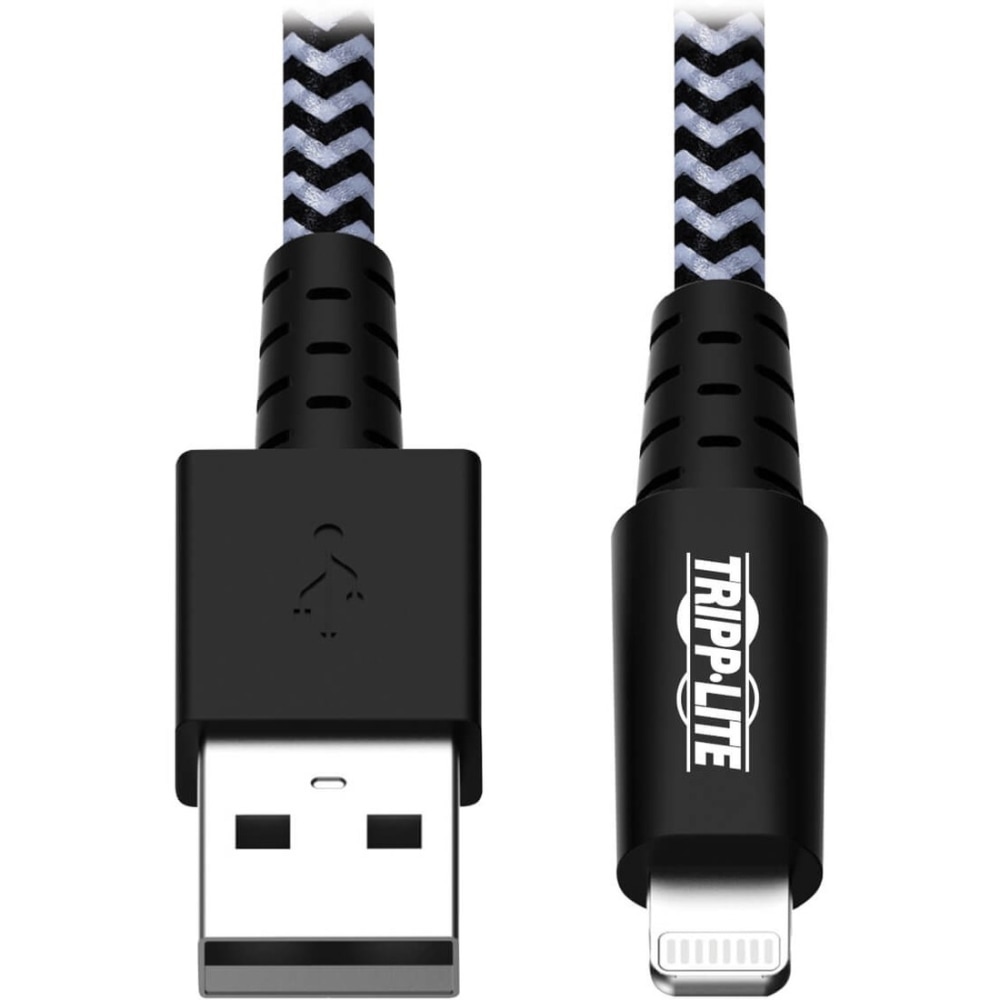 Tripp Lite Heavy Duty Lightning to USB Sync/Charge Cable Apple iPhone iPad 10ft - First End: 1x Type A Male USB - M100010HD MPN:M100-010-HD