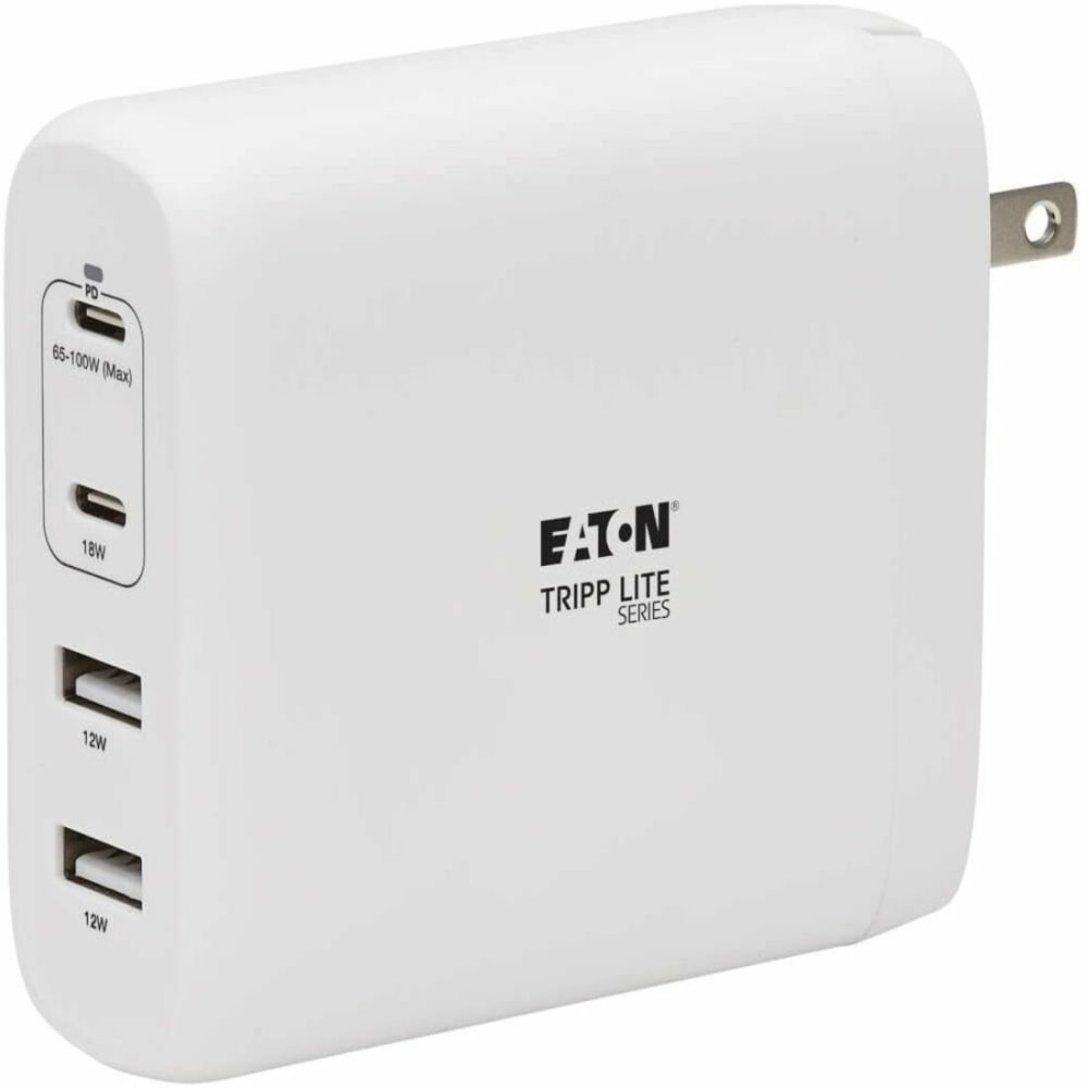 Tripp Lite by Eaton 4-Port 100-Watt PD Compact USB-A And USB-C Wall Charger, White, U280-W04-100C2G MPN:U280-W04-100C2G