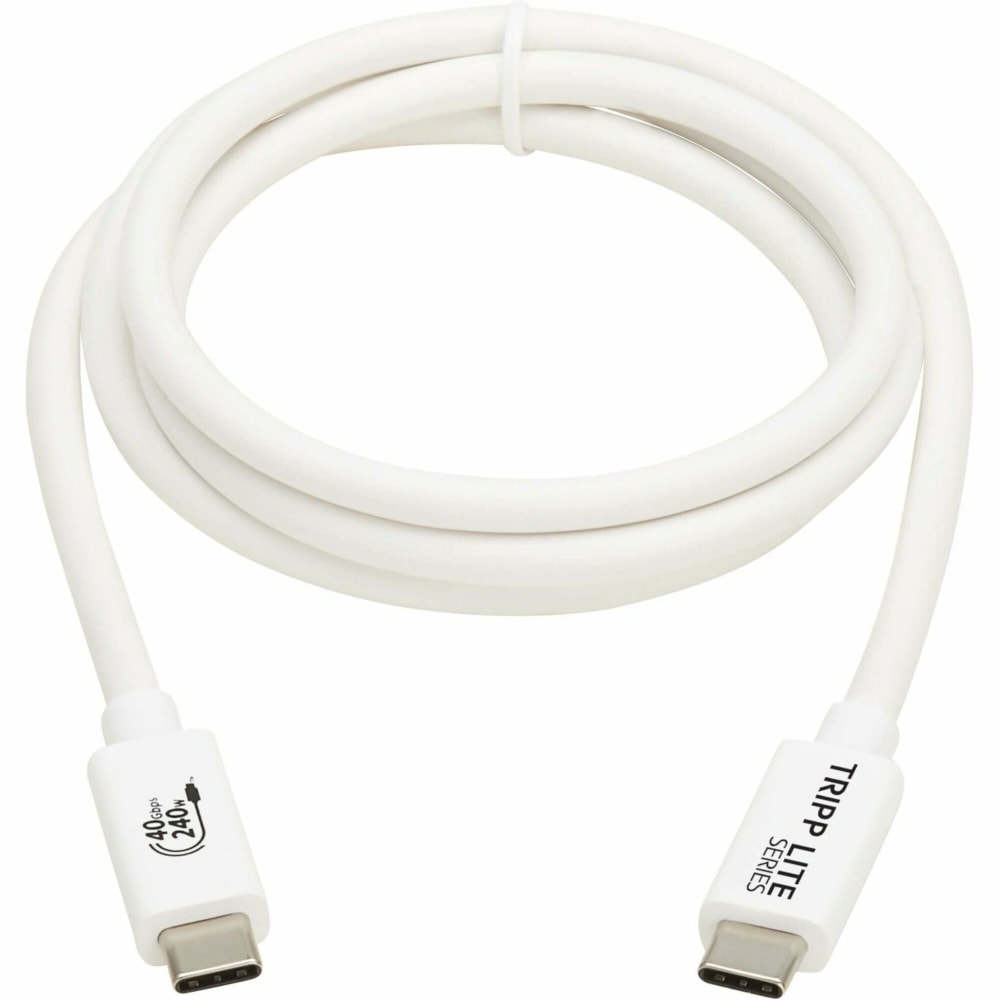 Tripp Lite by Eaton USB4 40-Gbps 240-Watt USB-C PD Charging Cable, 3.3ft, White, U521-1P0M-WH MPN:U521-1P0M-WH