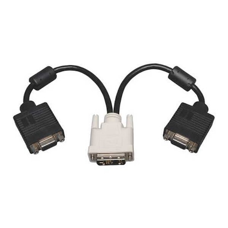 DVI VGA Adapter, DVI-I-M, 2x HD15-F, 1ft MPN:P120-001-2