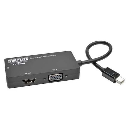 Adapter, Mini-DP 1.2 to VGA, DVI, HDMI MPN:P137-06N-HDV-4K