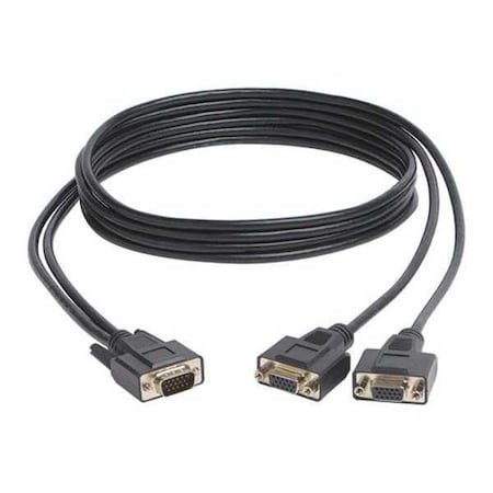 VGA Cable, Hi Res, HD15 M, 2xHD15 F, 6ft MPN:P516-006-HR