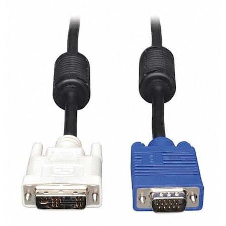 DVI to VGA Cable, RGB, DVI-A, HD15 M/M, 6ft MPN:P556-006