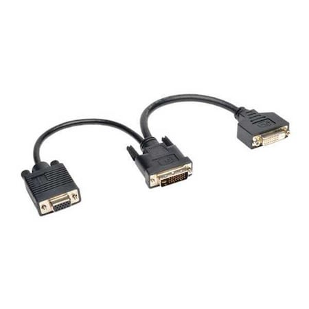 DVI Cable, Y Split, VGA, DVI-D, HD15, 6