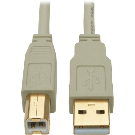 USB 2.0 Hi-Speed A/B Cable M/M 28/24 AWG 480 Mbps Beige 10FT 10ft MPN:U022-010-BE