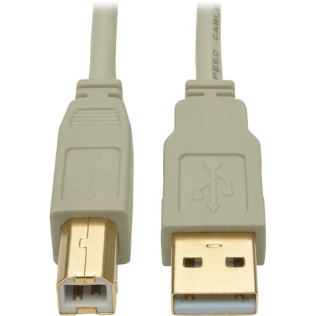 USB 2.0 Hi-Speed A/B Cable M/M 28/24 AWG 480 Mbps Beige 15FT 15ft MPN:U022-015-BE