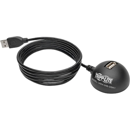 USB 2.0 Hi-Speed Desktop Gold A/A Extension Cable M/F 1-Port 5ft MPN:U024-005-DSK1