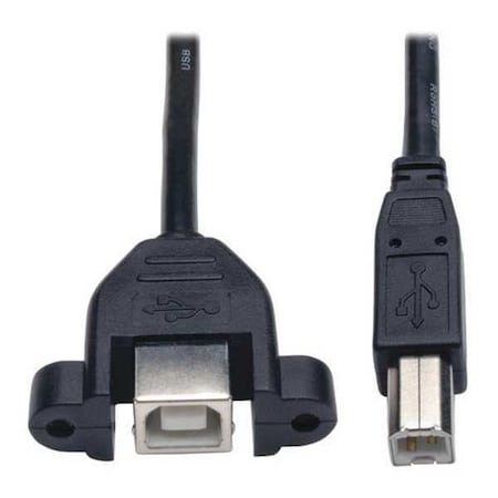 USB 2.0 Cable, Hi-Speed, B, panel B, M/F, 1ft MPN:U025-001-PM