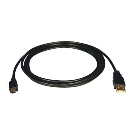 USB 2.0 Cable, Hi-Speed, A, Mini-B, M/M, 3ft MPN:U030-003