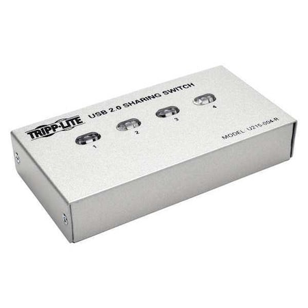 USB Switch, Printer/Peripheral, 4-Port, 2.0 MPN:U215-004-R