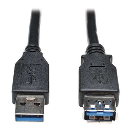 USB 3.0 Cable, SuperSpeed, AA M/F, 6ft MPN:U324-006-BK