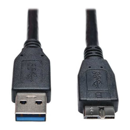 USB Cable, SuperSpeed, A, Micro-B, 10pc, 1ft MPN:U326-001-BK-10