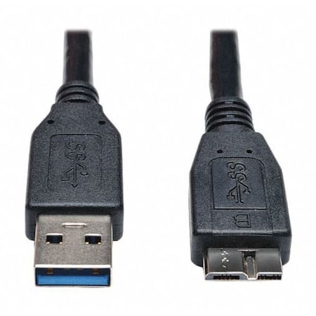 USB 3.0 Cable, SuperSpeed, A, Micro-B, 1ft MPN:U326-001-BK