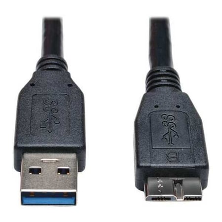 USB 3.0 Cable, SuperSpeed, A, Micro-B, 3ft MPN:U326-003-BK