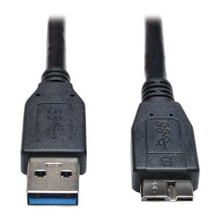 USB 3.0 Cable, SuperSpeed, A, Micro-B, 6ft MPN:U326-006-BK