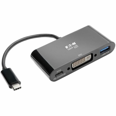 USB C to DVI Adapter USB Hub & PD Charging USB Type C to DVI 6in MPN:U444-06N-DUB-C