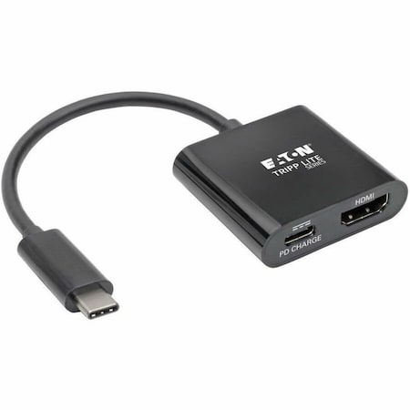 USB C TO HDMI ADAPTER W/PD CHARGING USB 3.1 GEN 1, 4K X 2K at 30 HZ, THUNDERBOLT MPN:U444-06N-H4B-C