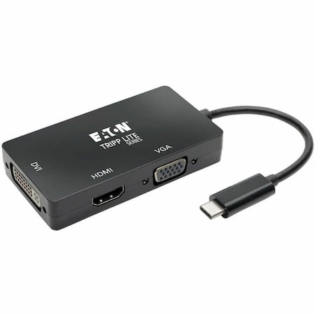 USB C Multiport Adapter HDMI / DVI / VGA 4Kx2K USB Type C Black MPN:U444-06N-HDV4KB