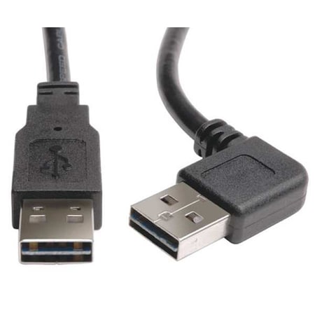 Right Angle USB Cable, Black, 36in L MPN:UR020-003-RA
