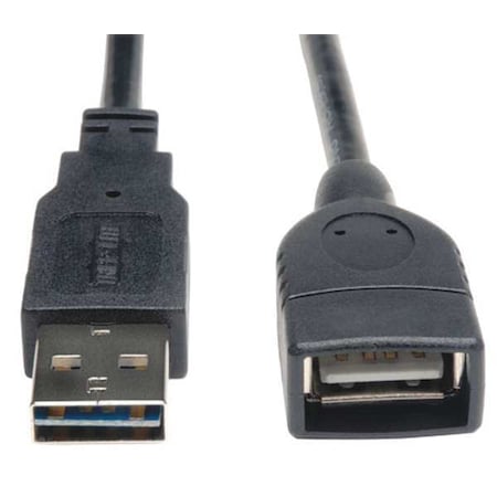 Reversible USB Extension Cable, Blck, 1 ft MPN:UR024-001