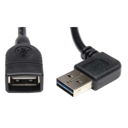 Reversible USB Extension Cable, Black MPN:UR024-18N-RA