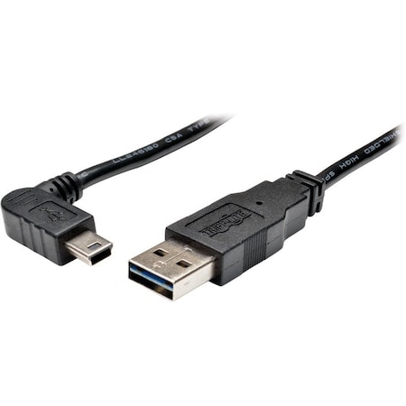 USB 2.0 Universal Reversible Cable A to Right 5Pin Mini B 3FT 3ft MPN:UR030-003-RAB