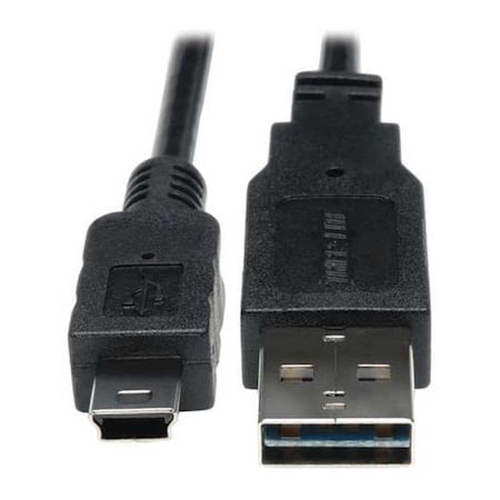 USB Reversible 2.0 Cable, 5 Pin, Mini, 6in MPN:UR030-06N