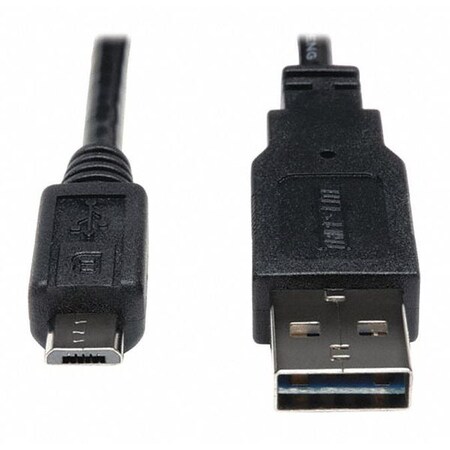 USB Reversible 2.0 Cable, 5Pin, MicroB, 1ft MPN:UR050-001-24G