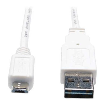USB Reversible 2.0 Cable, 5Pin, MicroB, 3ft MPN:UR050-003-WH