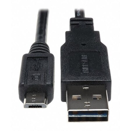 USB Reversible 2.0 Cable, 5Pin, MicroB, 6