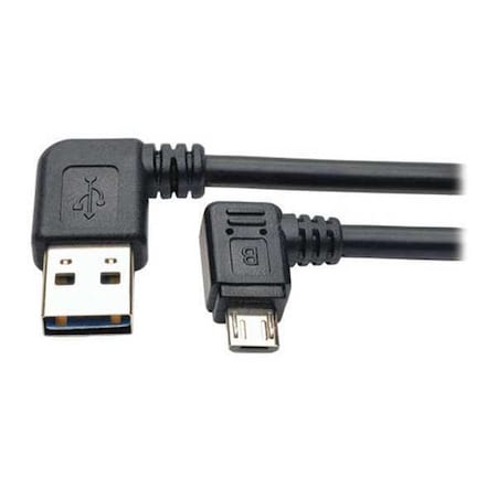 USB Reversible 2.0 Cable, RA, Micro, 3ft MPN:UR05C-003-RARB