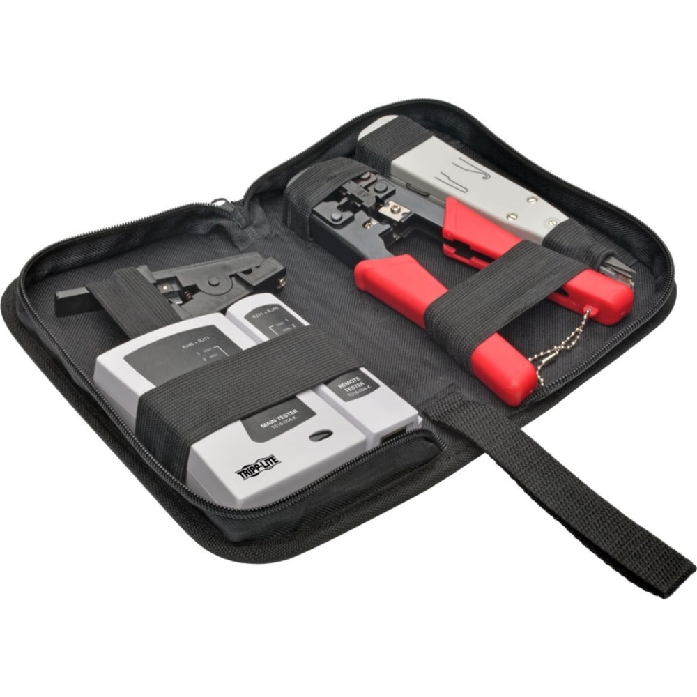 Eaton Tripp Lite Series 4-Piece Network Installer Tool Kit with Carrying Case RJ11 RJ12 RJ45 - Network tool/tester kit MPN:T016-004-K