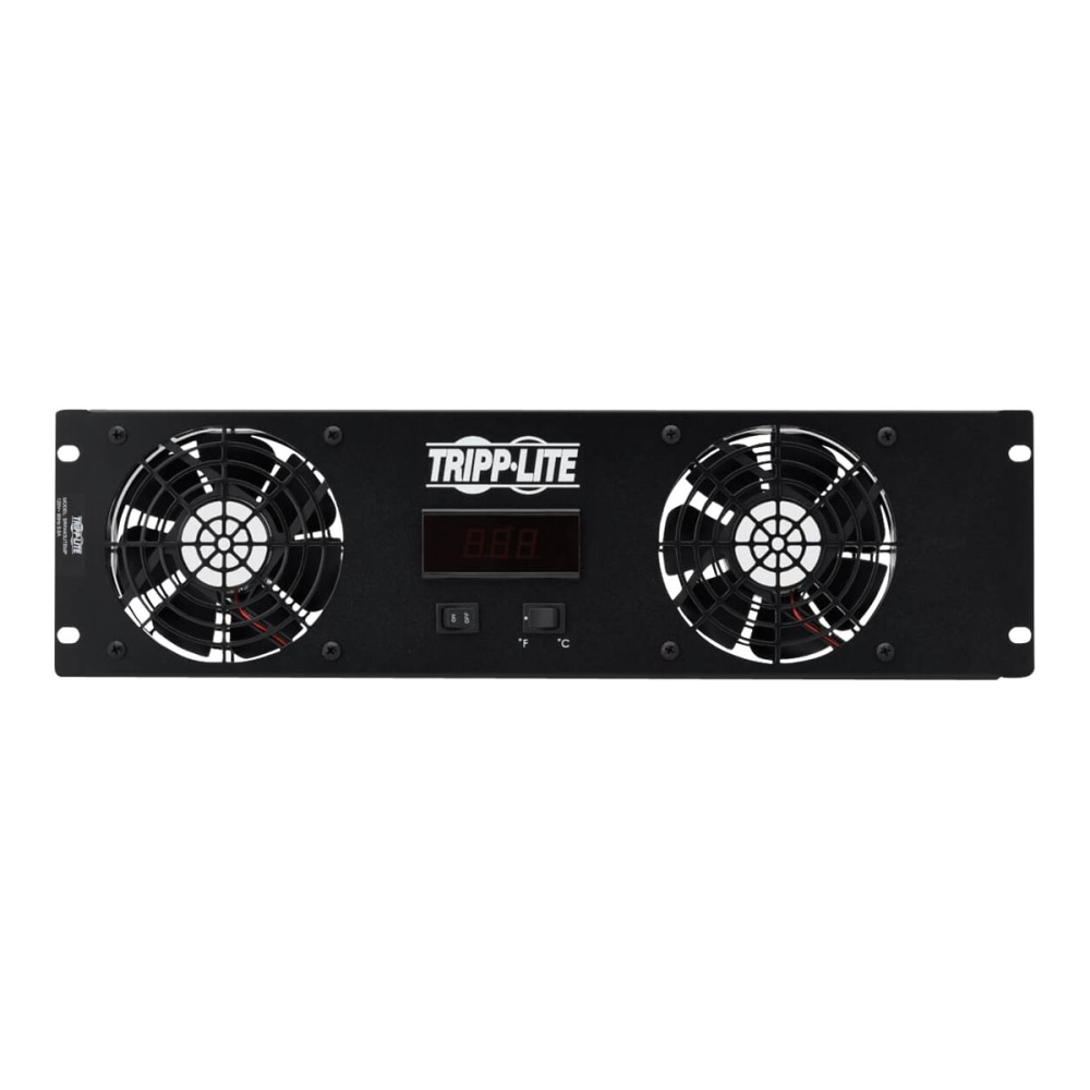 Eaton Tripp Lite Series Blanking Panel for 19 in. Racks - 3U, 2 12VDC High-Performance Fans, Digital Temperature Sensor, LCD - SRFAN3UTEMP MPN:SRFAN3UTEMP