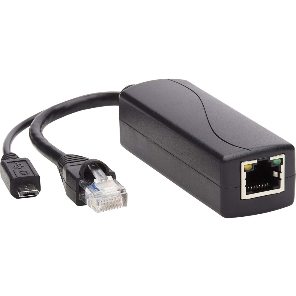 Eaton Tripp Lite Series PoE to USB Micro-B and RJ45 Active Splitter - 802.af, 48V to 5V 1A, Up to 328 ft. (100 m) - NPOESPLG5VMU MPN:NPOE-SPL-G-5VMU