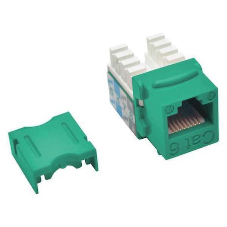Keystone Jack, Cat6/Cat5e, 110 Punch, Green MPN:N238-001-GN