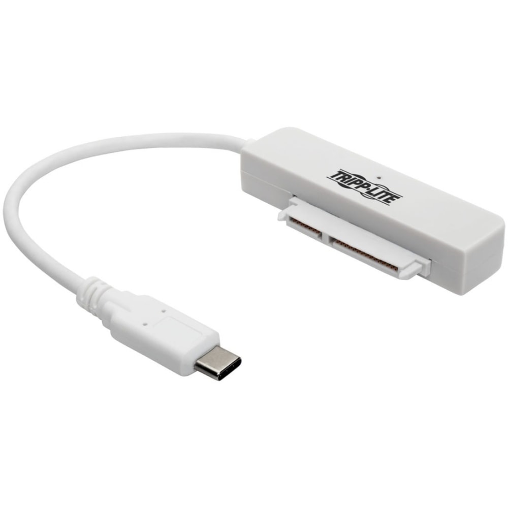 Tripp Lite 6in USB-C Gen 2 to SATA III Adapter w/ UASP 2.5in Hard Drives - Storage controller - 2.5in / 3.5in shared - SATA 6Gb/s - USB 3.1 (Gen 2) - white (Min Order Qty 3) MPN:U438-06N-G2-W