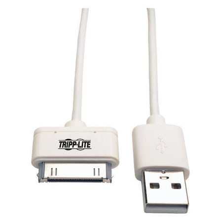 Charge Cable, Apple 30-Pin Dock, White, 3ft MPN:M110-003-WH