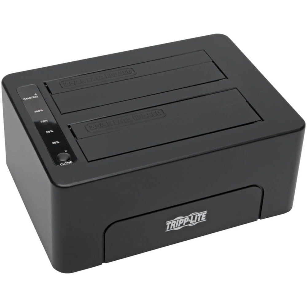 Eaton Tripp Lite Series USB 3.0 SuperSpeed to Dual SATA External Hard Drive Docking Station with Cloning for 2.5 in./3.5 in. HDD, U339002 MPN:U339-002