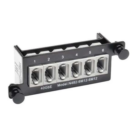 Fiber Cassette, 40Gb, (x6) 12 MTP/MPO MPN:N482-6M12-6M12