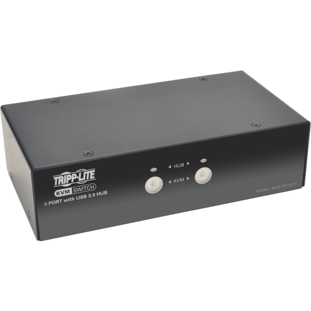 Eaton Tripp Lite series 2-Port DisplayPort KVM Switch w/Audio, Cables and USB 3.0 SuperSpeed Hub - KVM/audio/USB switch - B004DPUA2K MPN:B004-DPUA2-K