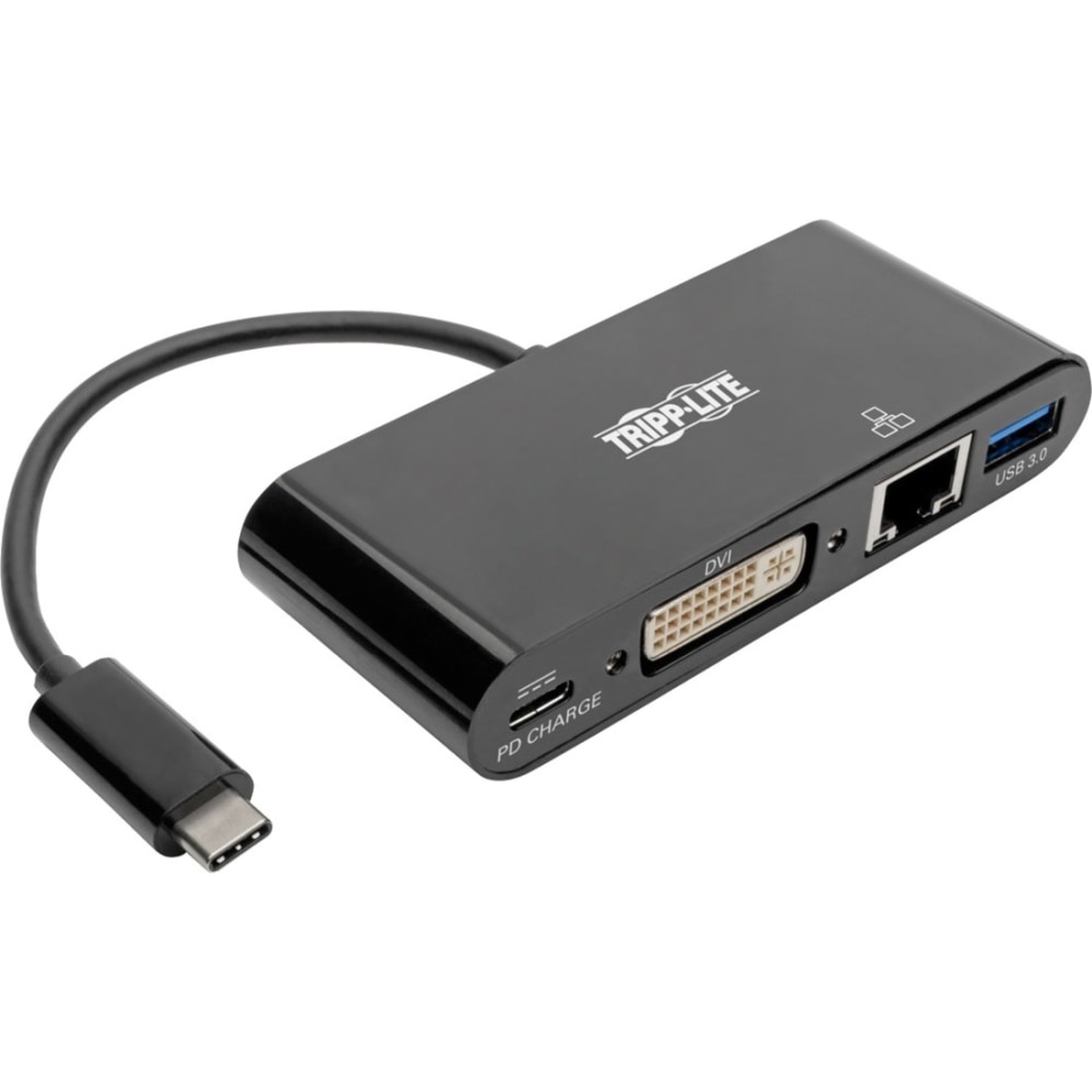 Tripp Lite USB C to DVI Multiport Adapter Converter Docking Station Thunderbolt 3 Compatible USB Type C to DVI, USB-C, USB Type-C - - U44406NDGUBC MPN:U444-06N-DGUB-C
