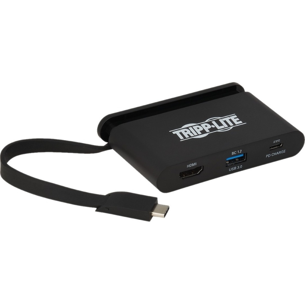Tripp Lite USB C Multiport Adapter Converter 4K w/ /HDMI, Gigabit Ethernet, USB-A Hub, PD Charging, Storage Cable Thunderbolt 3 Compatible - MPN:U444-T6N-H4UBC