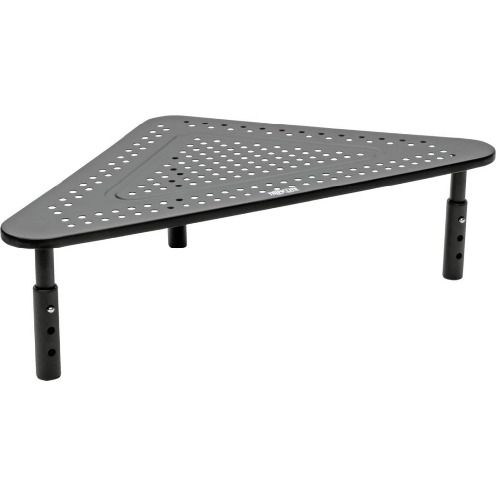 Eaton Tripp Lite Series Monitor Riser for Desk, 12x 20 in. - Adjustable, Corner, Metal, Black - 44 lb Load Capacity - MR1220M MPN:MR1220M